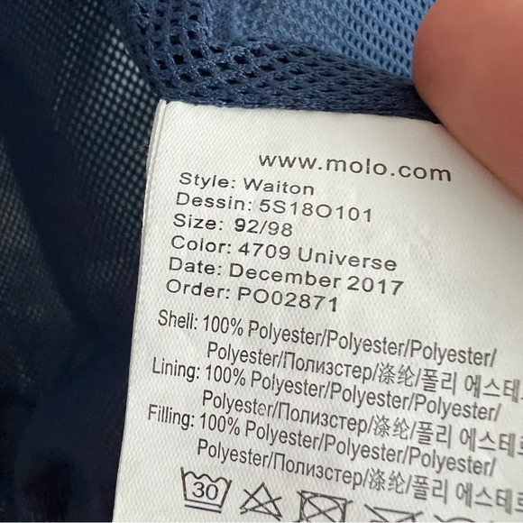 Molo universe windbreaker kids jacket blue size 2 y - Picture 6 of 10